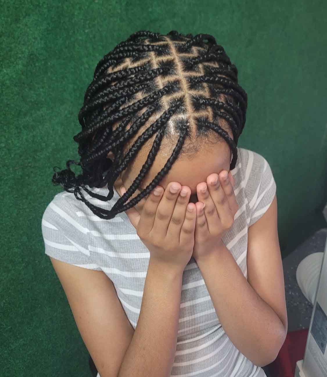 Knotless Braids Mid Back for Kids
